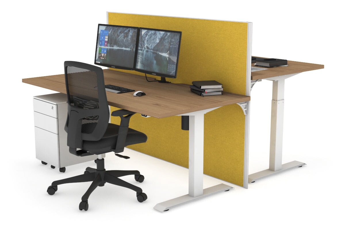 Height Adjustable 2 Person Workbench - 1600L x 800W with Cable Management - Perfect for Office, Workshop & Collaborative Workspaces