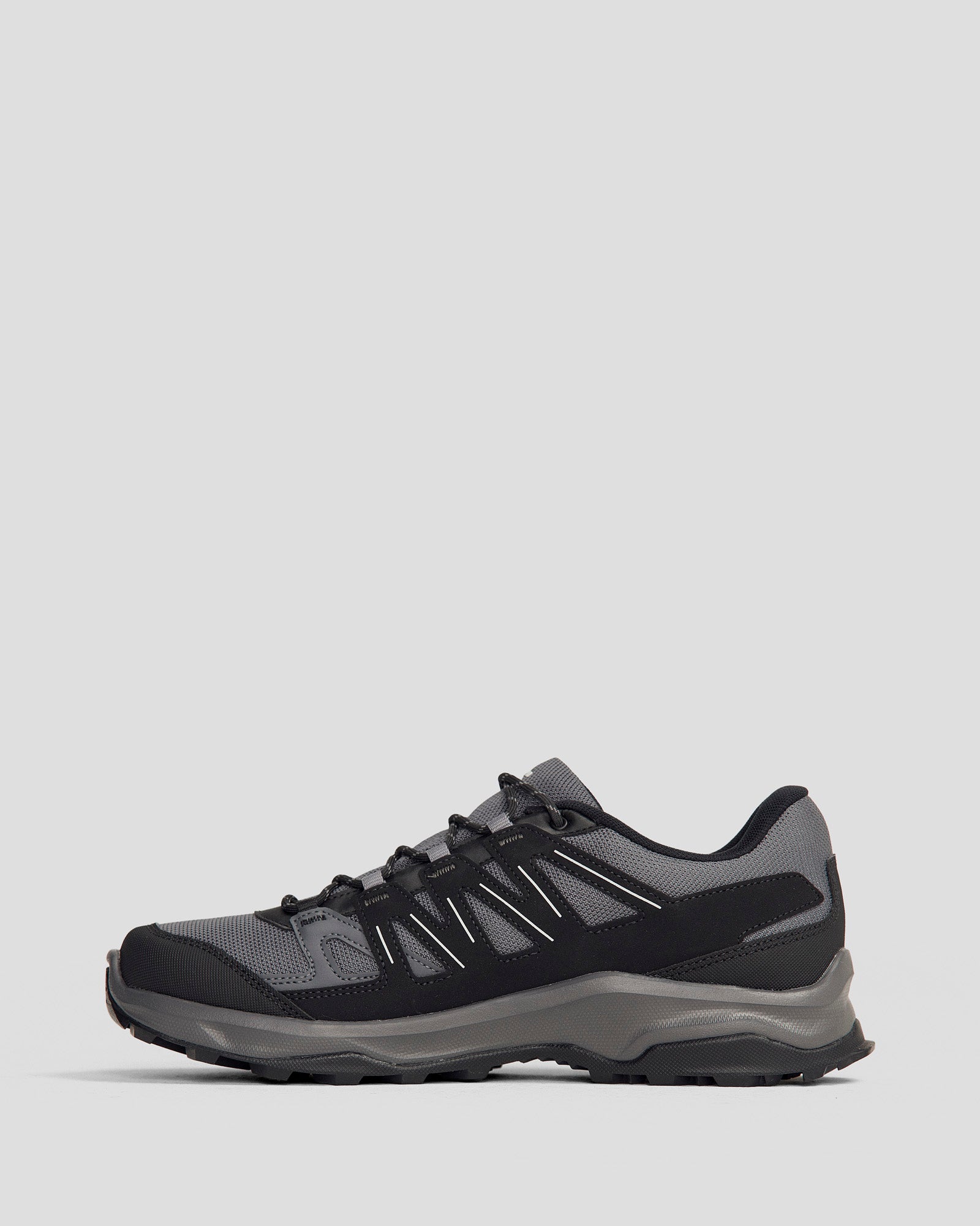 Salomon Grivola Waterproof Hiking Shoes for Men - Magnet/Black/Qush - Lightweight & Durable Trail Running Shoes for Outdoor Adventures, Hiking, and Trekking