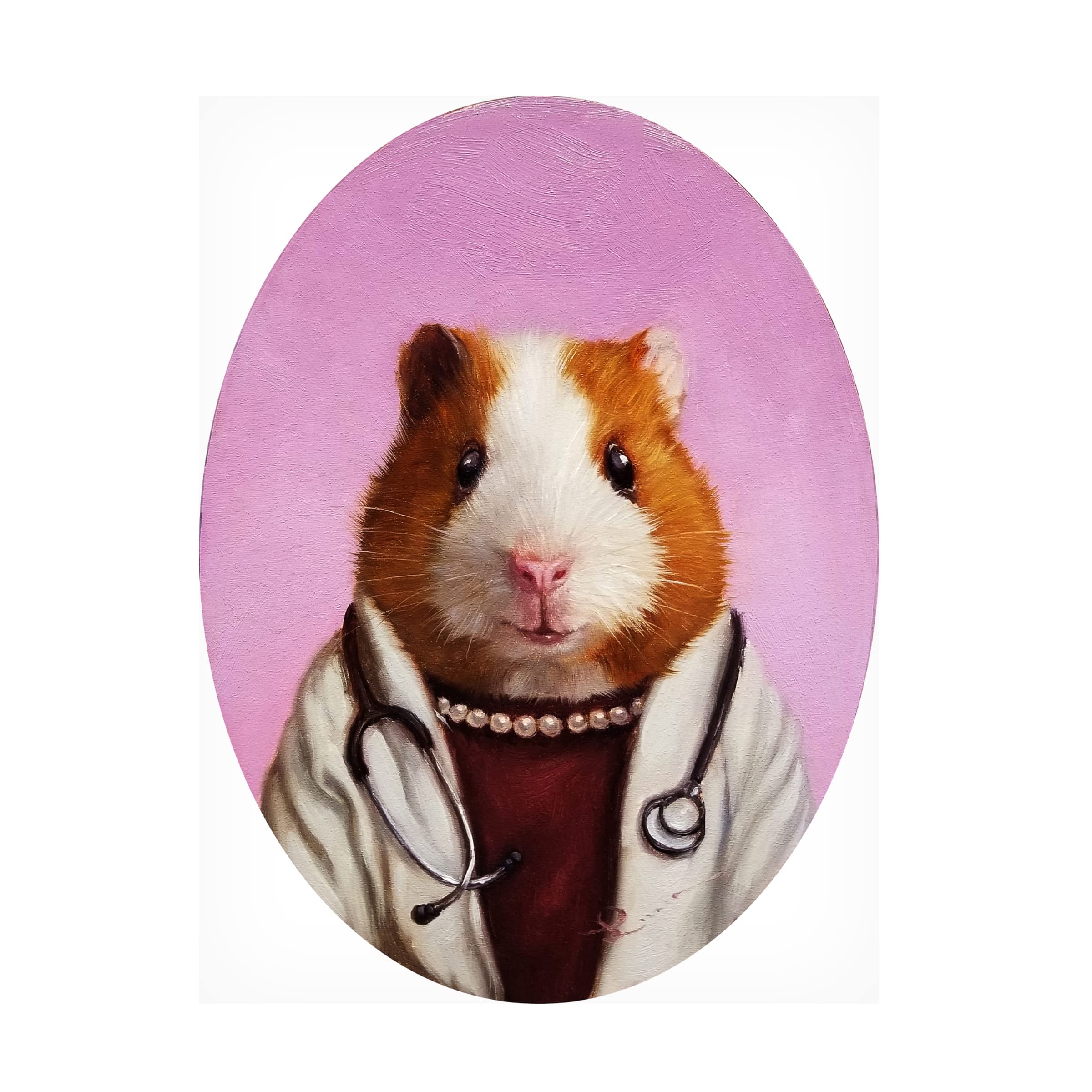 Lucia Heffernan 'Dr. Care' Canvas Wall Art Print - Whimsical Animal Doctor Painting for Home & Office Decor - Perfect Gift for Veterinarians & Pet Lovers