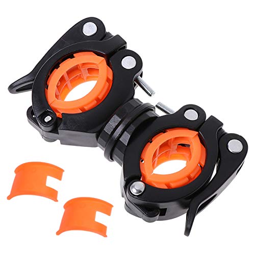 360° Rotating Bike Front Light Mount Holder - Adjustable Flashlight Clamp for Cycling Safety - Perfect for Night Riding, Commuting & Outdoor Adventures