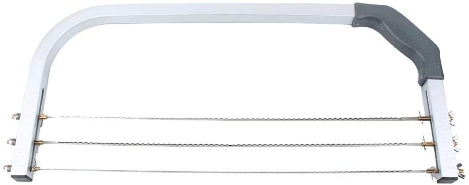 Professional Adjustable Cake Leveler with 3 Stainless Steel Blades - Perfect Layer Cake Slicer & Bread Loaf Cutter - Essential Baking Accessories for Home Bakers & Cake Decorating