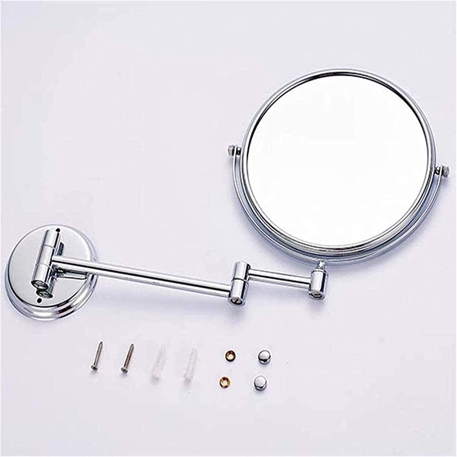 Wall-Mounted Bathroom Mirror with Magnifying & Telescopic Folding Design - Hotel Style Vanity Mirror for Makeup & Shaving - Perfect for Small Bathrooms, Dorm Rooms & Home Decor