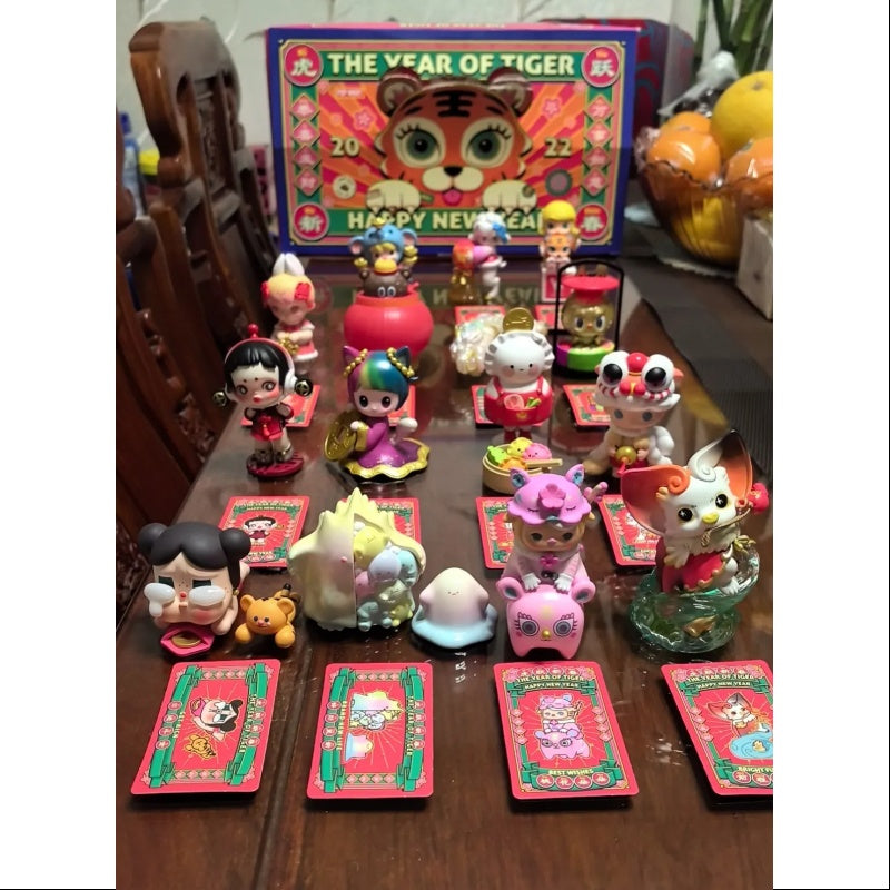 Pop Mart The Year of Tiger Series Complete Set - Collectible Blind Box Figures for Home Decor, Office Display & Gift Giving