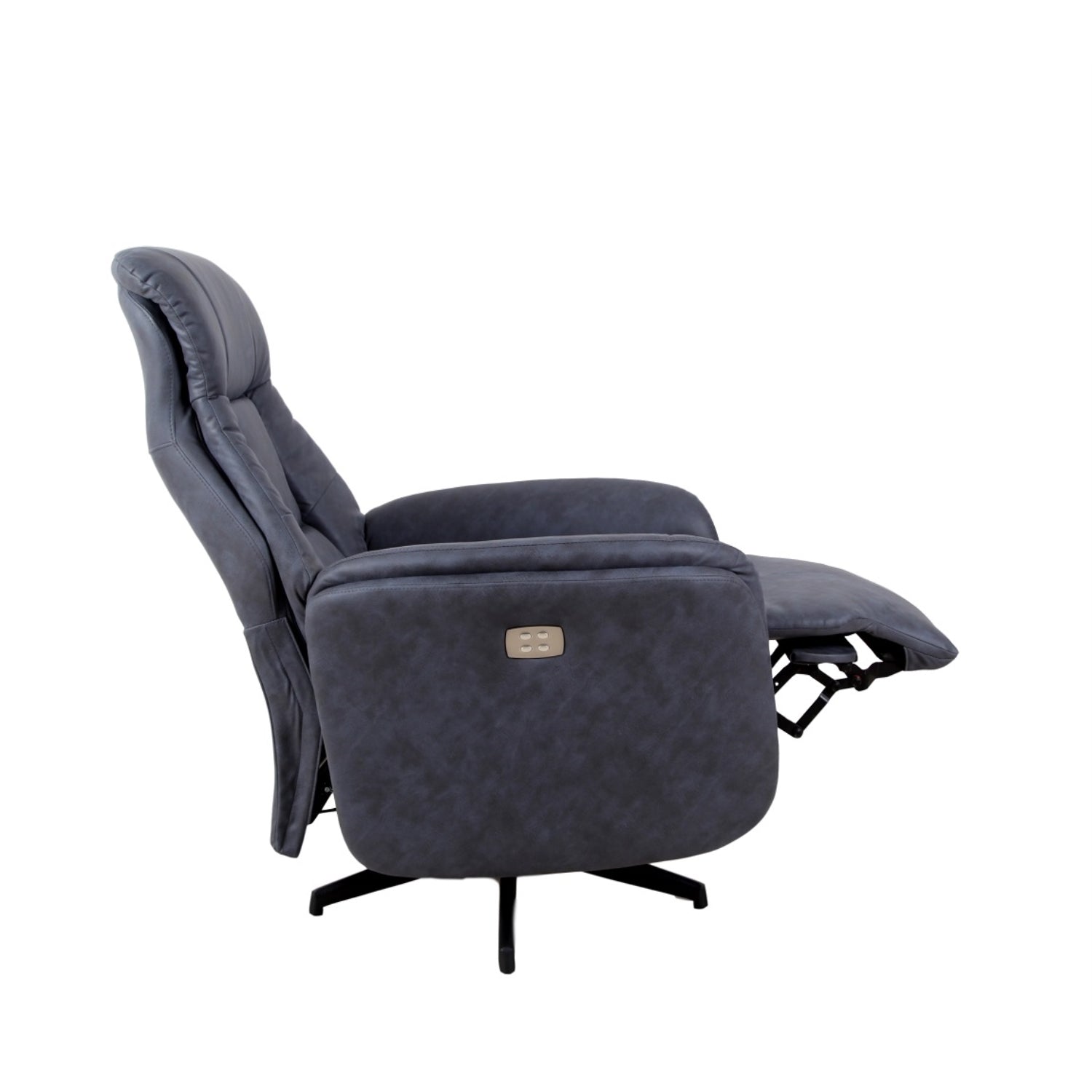 Premium Power Gaming Recliner Chair - Ergonomic Grey PU Leather Video Game Chair for PC & Console Gaming - Perfect for Home Theater & Esports