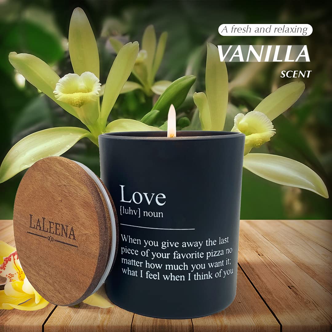 Large Scented Soy Candle Gift Set - 14oz Vanilla Luxury Home Candle for Birthday, Housewarming & Holiday Gifts - Aromatherapy Candles for Relaxation, Spa Nights & Romantic Ambiance