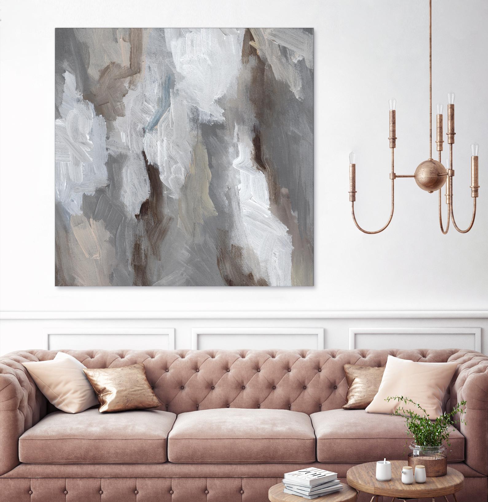 Cloudy Shapes I - Unique Abstract Wall Art Decor for Modern Home & Office - Perfect for Living Room, Bedroom, or Workspace