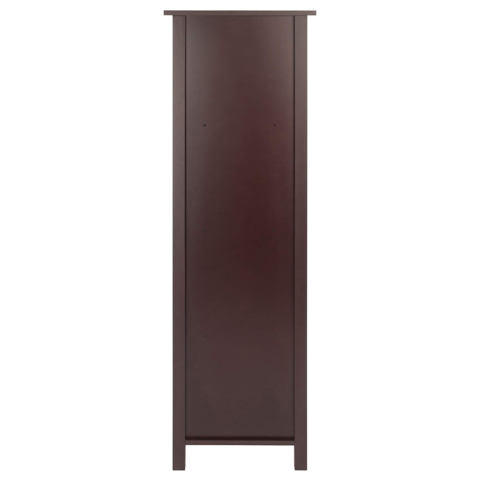 Winsome Verona 4-Tier Small Storage Organizer Shelf - Walnut & Beige Finish for Bedroom, Bathroom, Office, and Living Room Organization