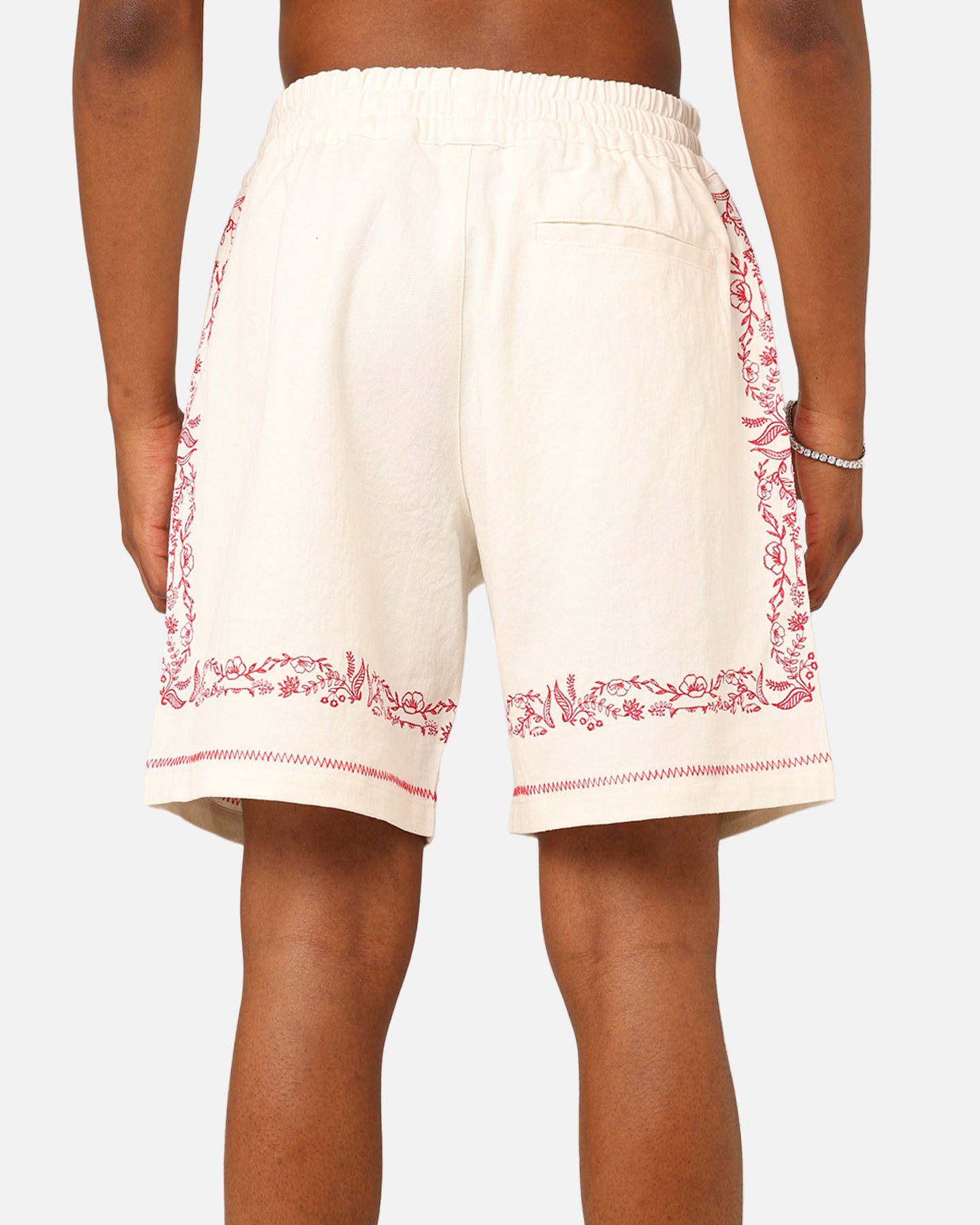 404 Frontier Linen Blend Shorts for Men - Comfortable Casual Summer Shorts in Off White - Perfect for Beach, Vacation and Outdoor Activities
