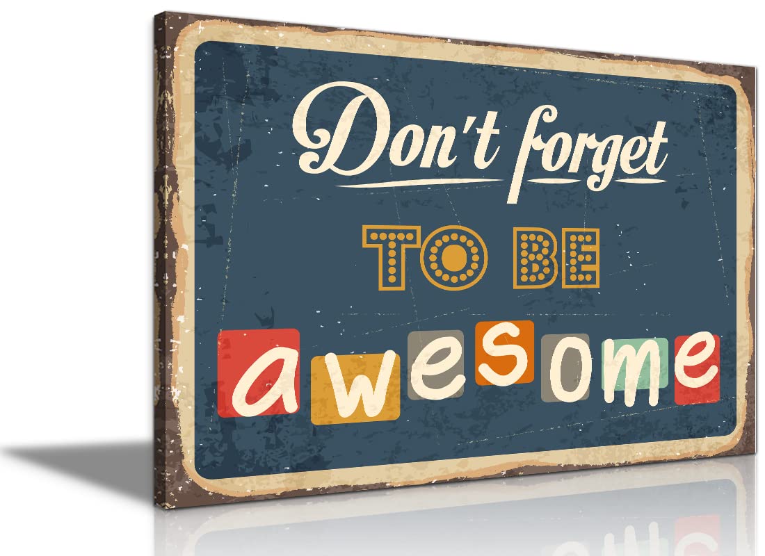 Motivational Quotes Wall Art - 'Don't Forget to Be Awesome' Framed Poster (28x40 Inches) - Inspirational Classroom & Office Decor for Home, School & Workplace - Ready to Hang Positive Wall Decor