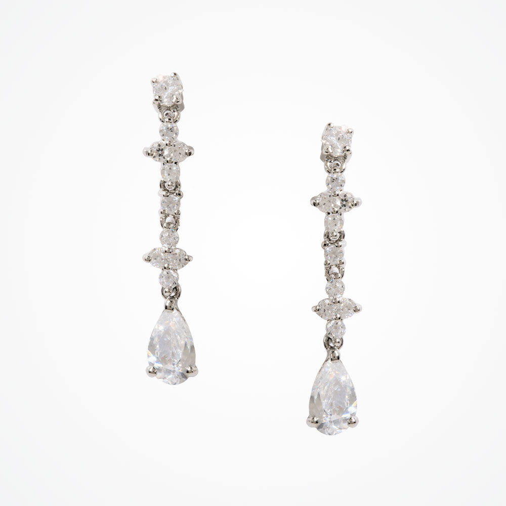 Kensington Cubic Zirconia Drop Earrings for Women - Elegant Dangle Earrings for Wedding, Party & Evening Wear | Hypoallergenic & Sparkling Gift Idea