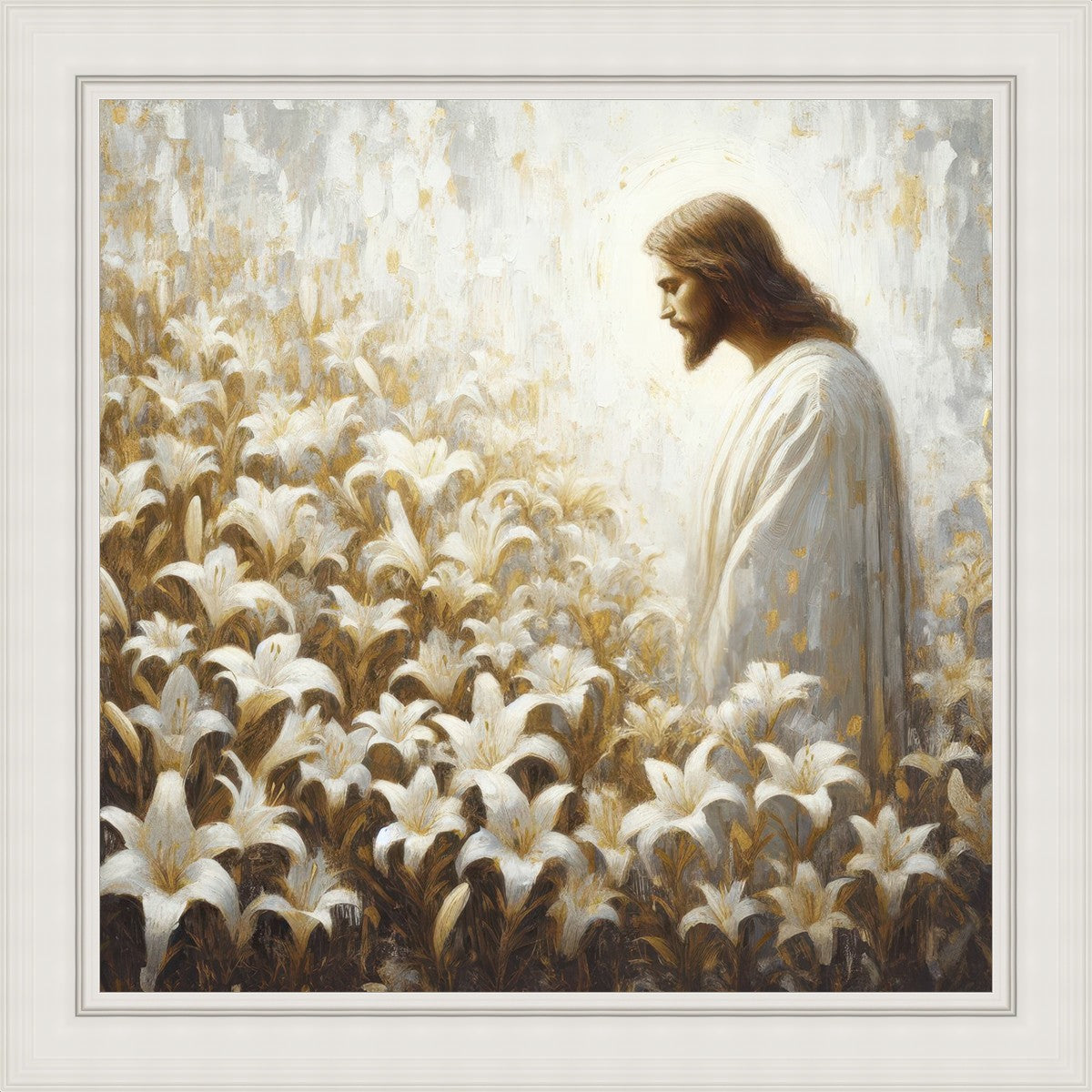 Consider The Lilies - Inspirational Christian Wall Art Decor for Home & Office | Perfect for Living Room, Bedroom, Church & Gift Giving