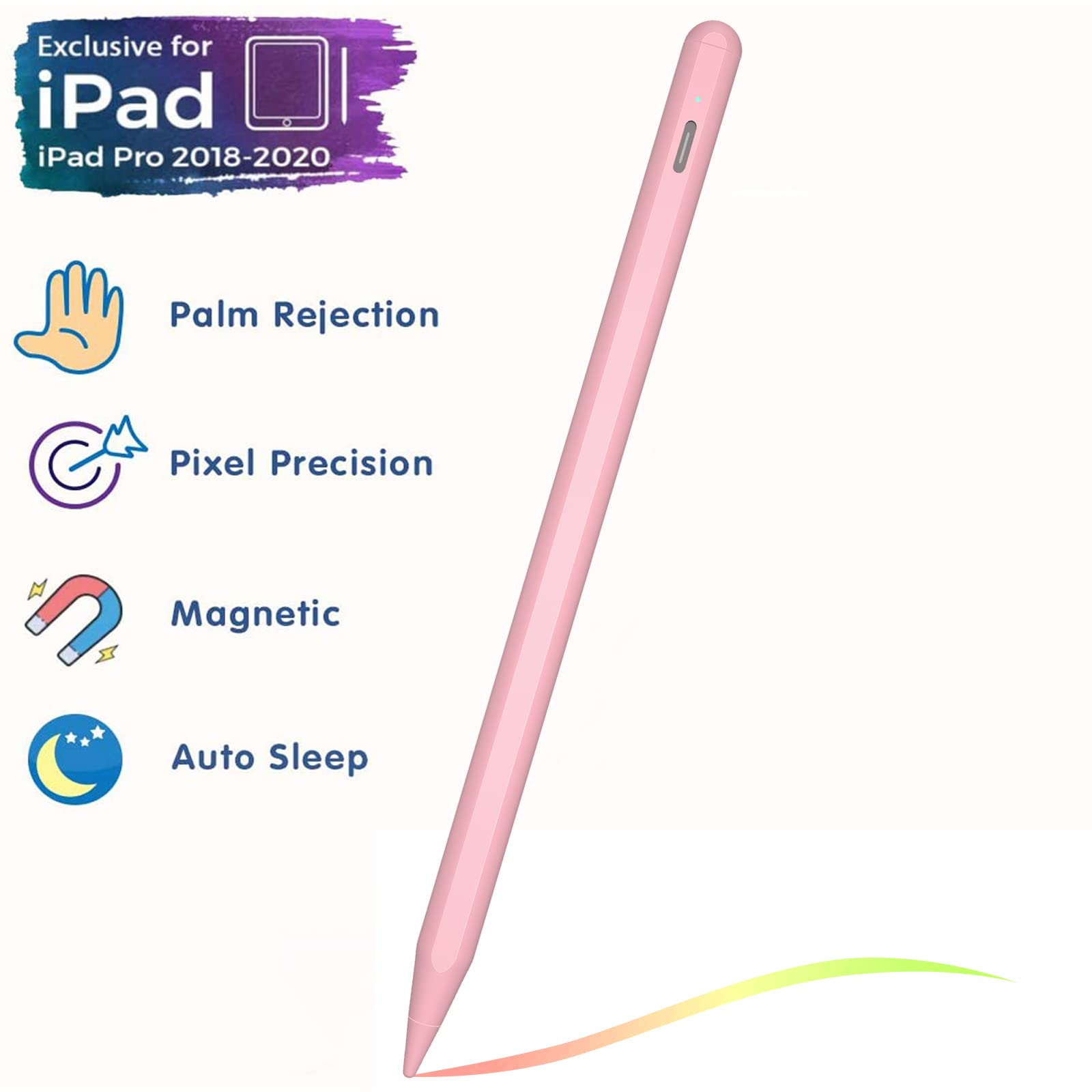 Premium Stylus Pen for iPad 10th & 9th Generation - Active Pencil with Palm Rejection Technology | Compatible with 2018-2023 iPad Models (10/9/8/7/6th Gen, iPad Pro 12.9