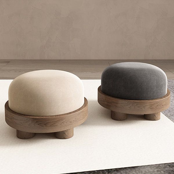 Minimalist Wood Ottoman with Storage - Green & Gray - 4 Stylish Designs for Living Room, Bedroom & Home Decor