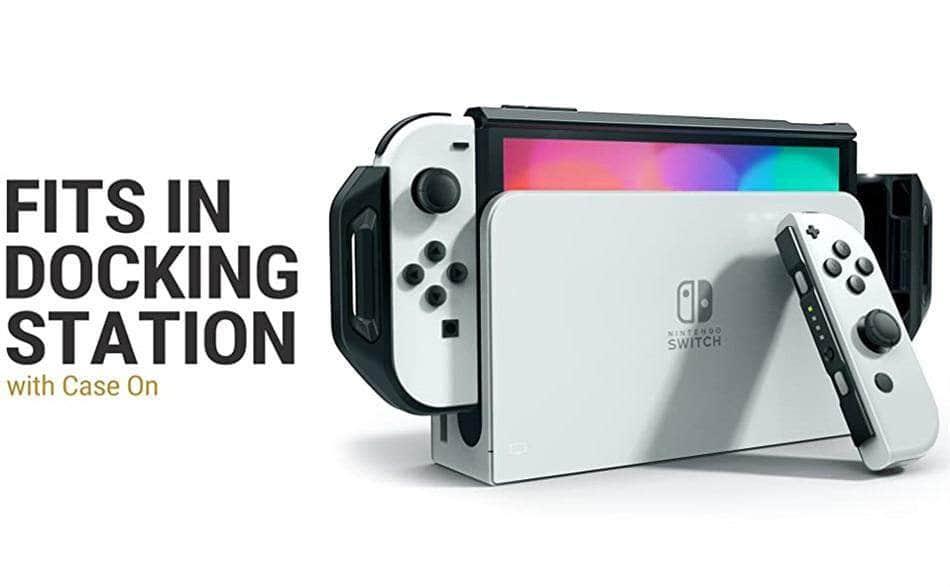 SUPCASE Dockable Rugged Protective Case for Nintendo Switch OLED 2021 - Shockproof Cover with Built-in Screen Protector for Gaming & Travel Protection