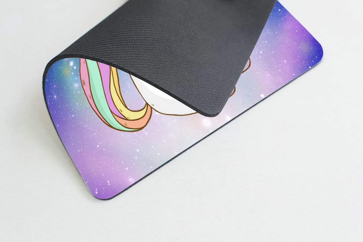 Unicorn Donut Mouse Pad - Cute Office Desk Accessory for Work & Gaming