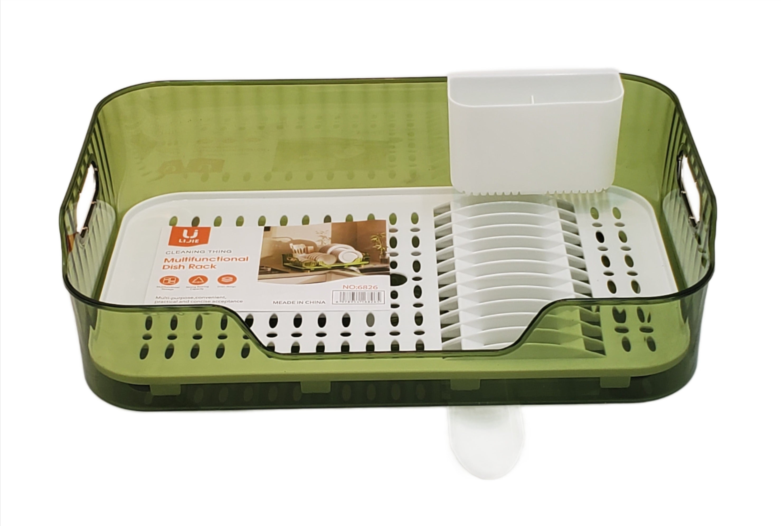 Stainless Steel Dish Drainer Set - 16.5x10.5x4.25 Inches, Kitchen Sink Drying Rack with Utensil Holder - Perfect for Countertop Space Saving & Dish Organization