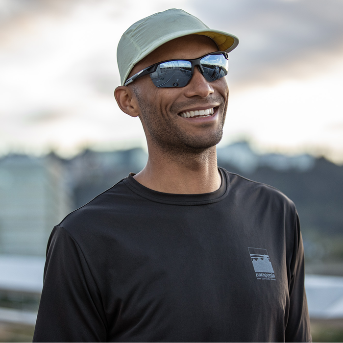 Contender Matte Black & Polarized Silver Mirror Lens Sunglasses - Stylish UV Protection for Outdoor Sports and Driving