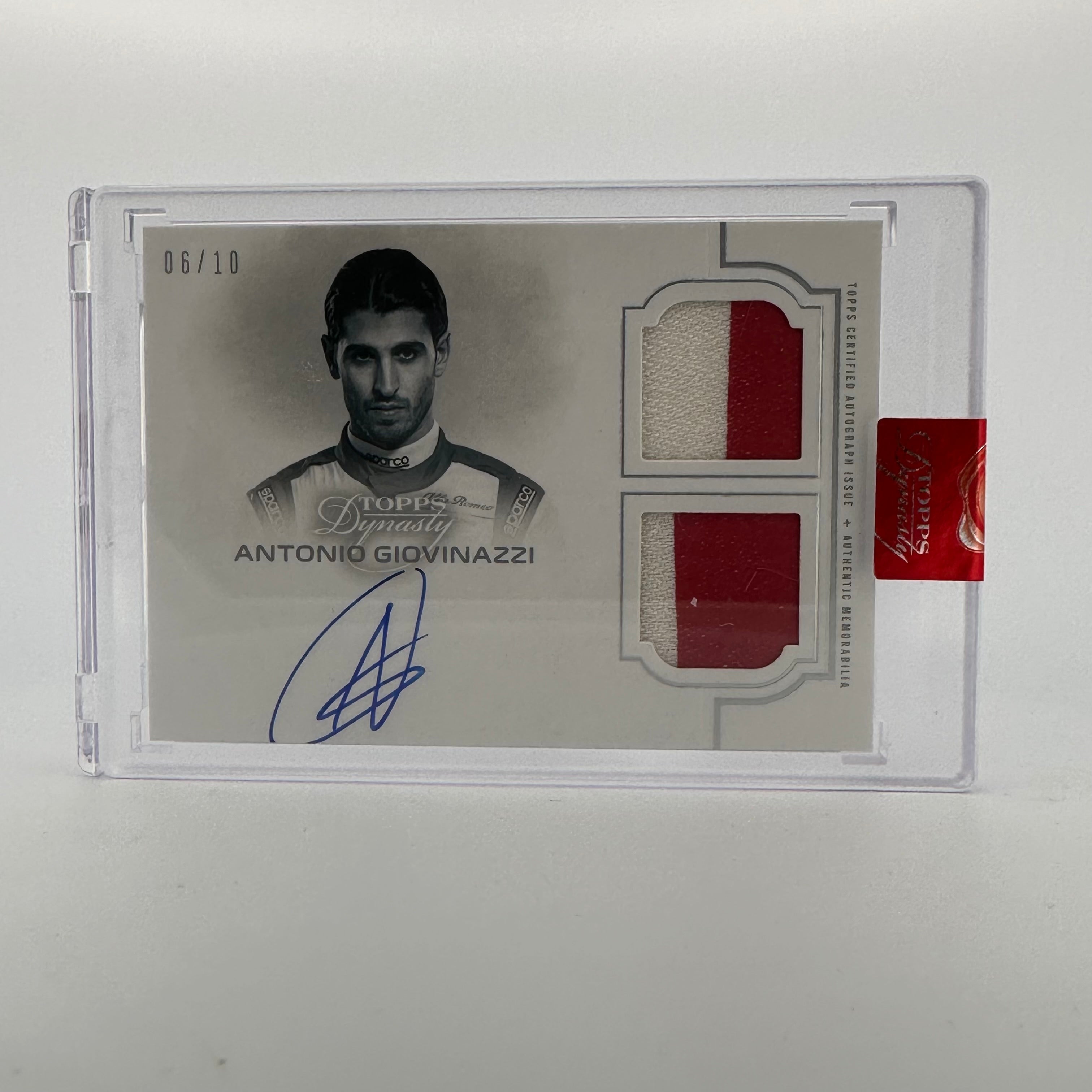 2020 Antonio Giovinazzi #SDA AG Dynasty Autograph Dual Relic Silver 06/10 - Rare Collectible for Racing Fans & Memorabilia Enthusiasts - Perfect for Display, Gifts, and Sports Collections