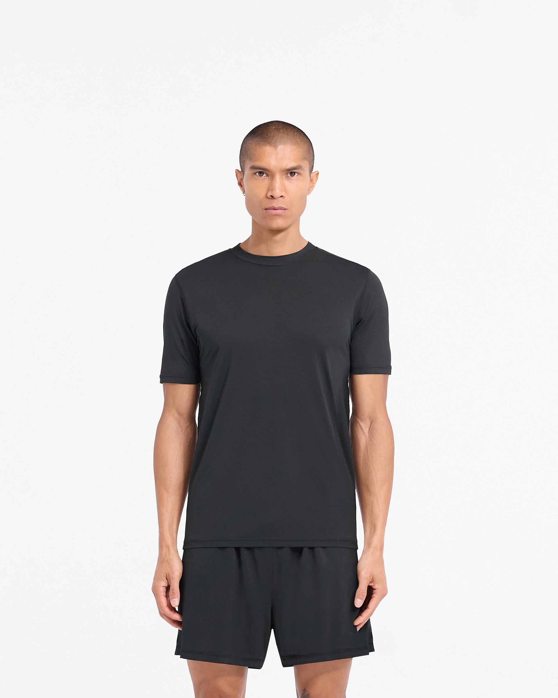 247 DNA Mesh T-Shirt for Men - Breathable & Lightweight Black Performance Shirt - Gym, Running, Workout & Casual Wear