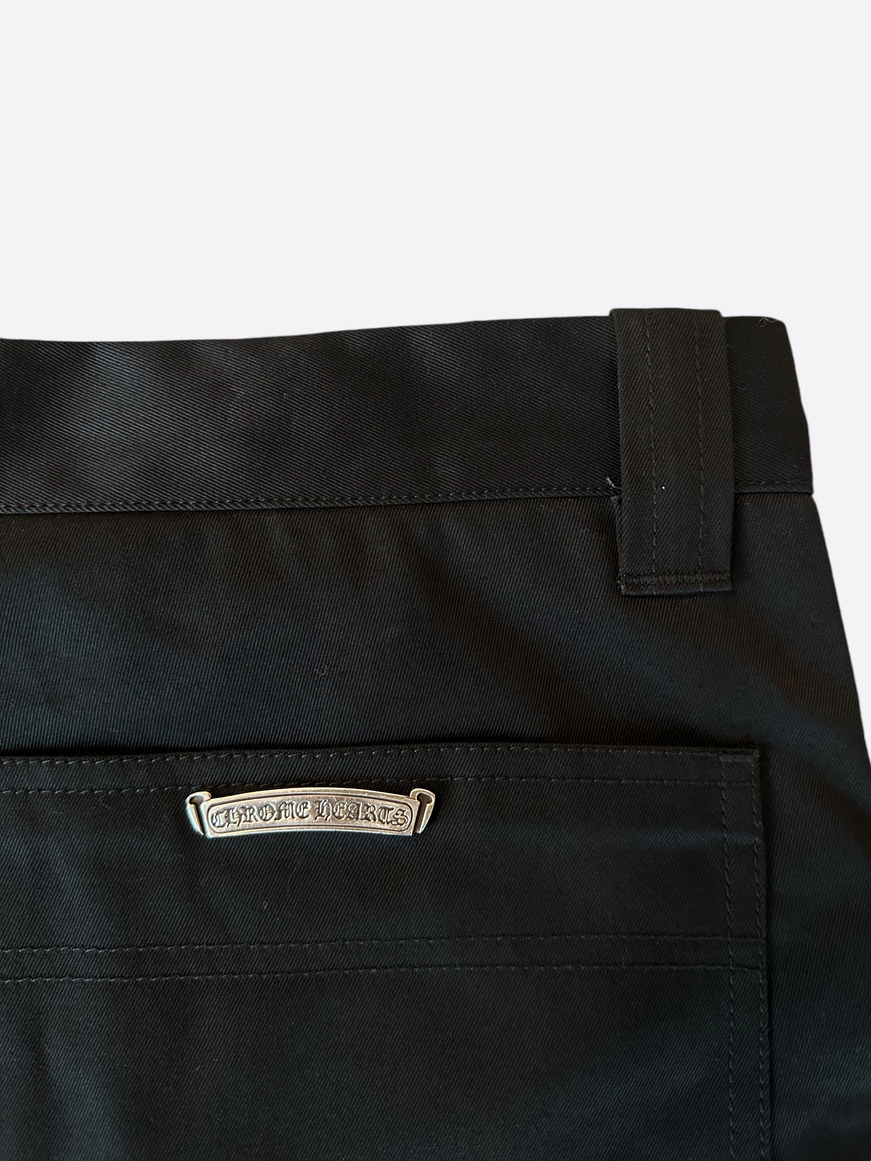 Chrome Hearts Black Carpenter Shorts for Men - Stylish & Durable Workwear Shorts for Construction, Outdoor & Casual Wear