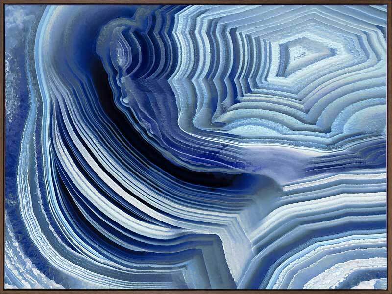 Indigo Agate Canvas Art Print - Stunning Wall Decor for Living Room, Bedroom & Office | Handmade Nature-Inspired Home Decor