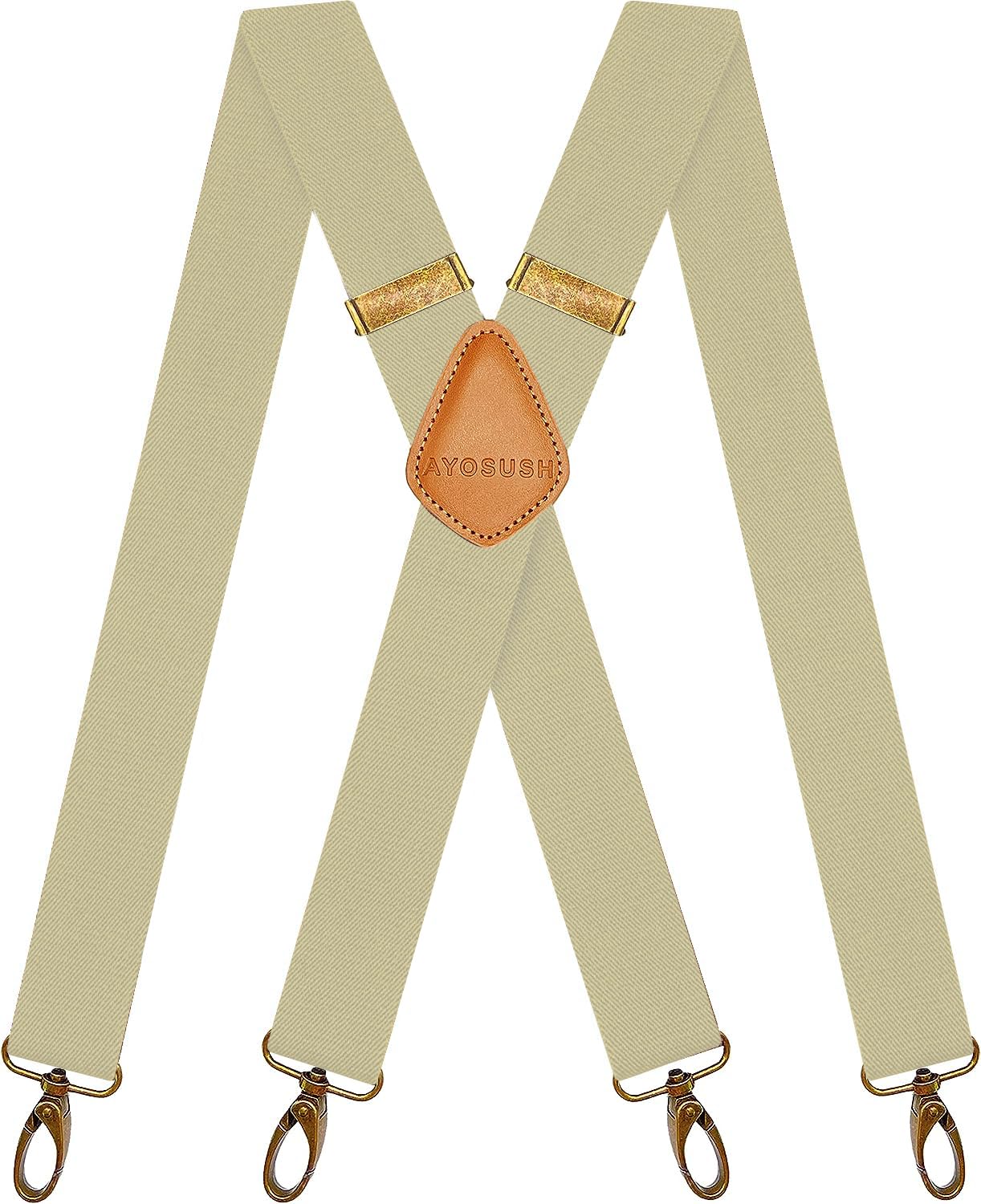Vintage Suspenders for Men - Heavy Duty 4 Snap Hooks, Adjustable X-Back Design for Belt Loops - Perfect for Formal Wear, Cosplay & Vintage Fashion Outfits