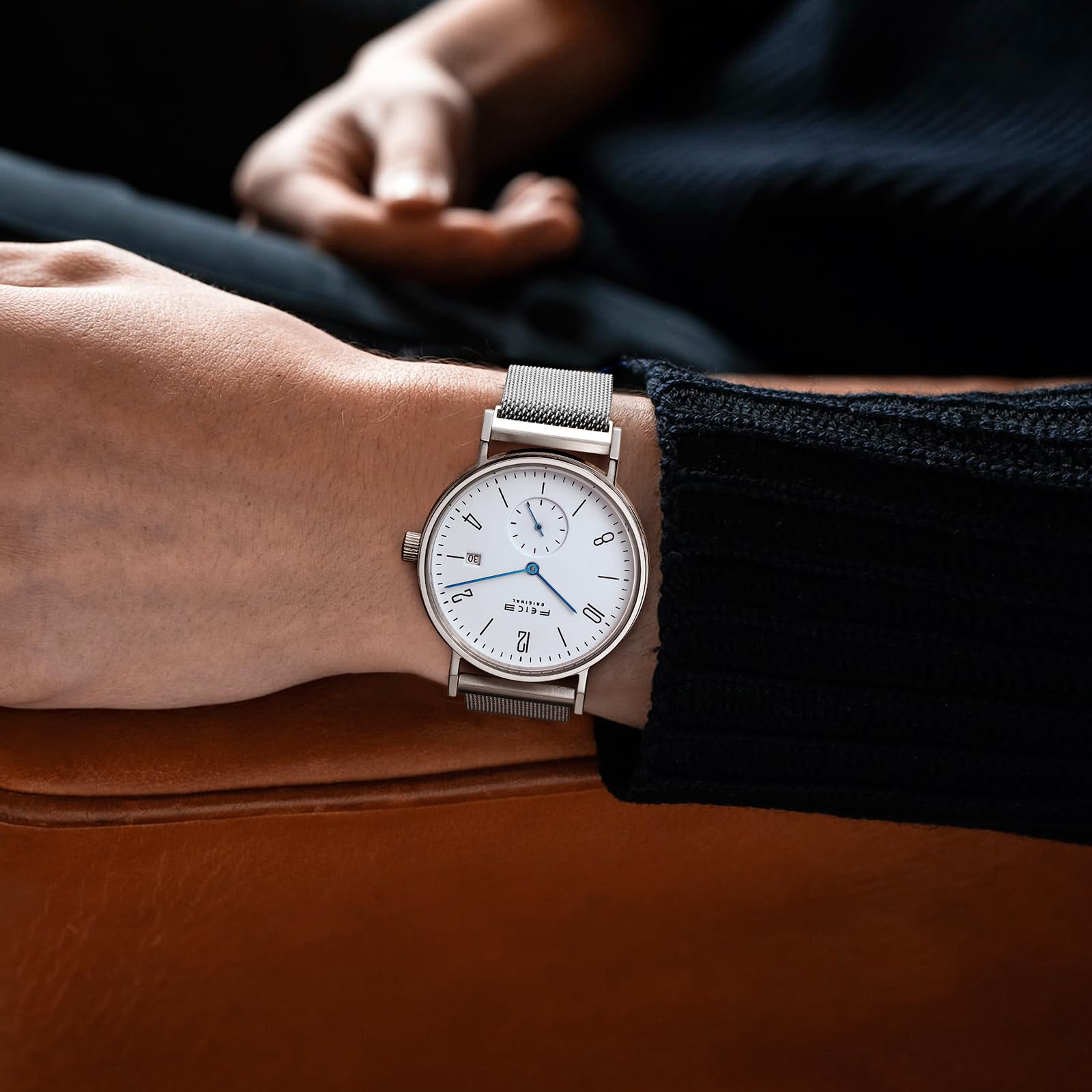 FEICE Bauhaus Automatic Watch for Men & Women - Waterproof Sapphire Crystal Analog Mechanical Watch - Unisex Minimalist Design for Business, Casual & Formal Occasions