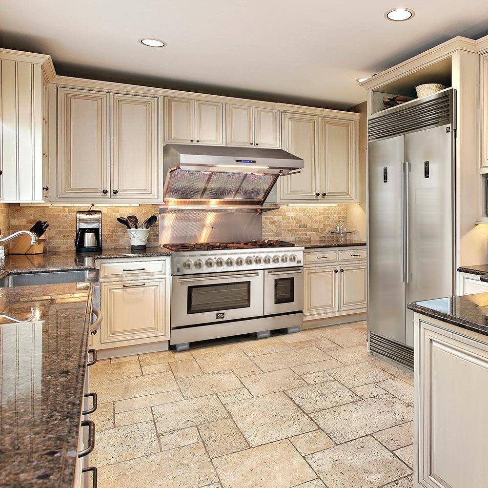 **Forno 48-Inch Capriasca Dual Fuel Range with 240V Electric Oven – 8 Burners, Griddle & 160,000 BTUs (FFSGS6187 48) – Perfect for Professional Kitchens & Large Family Cooking**