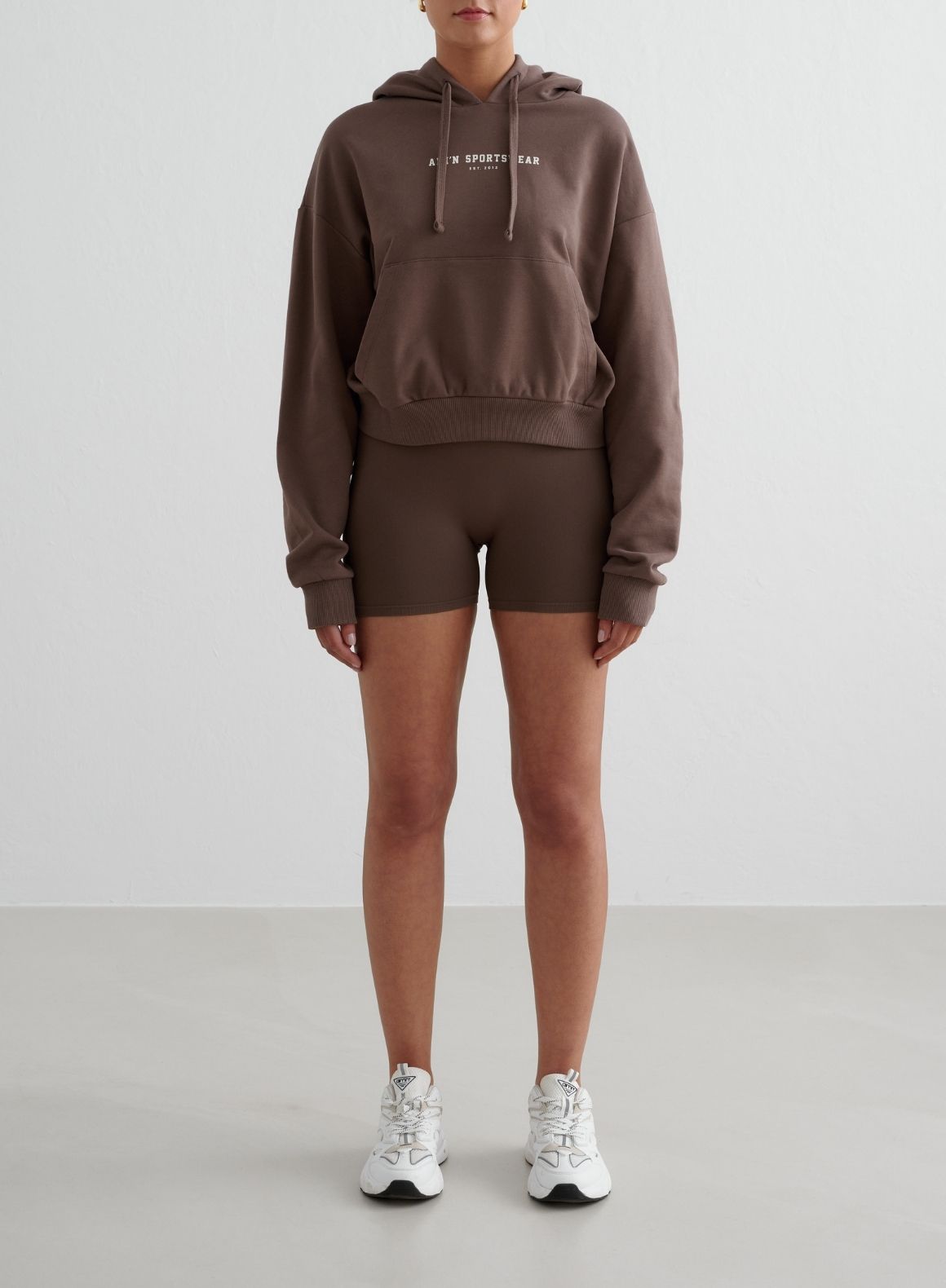 Macchiato Varsity Chunky Terry Hoodie - Soft Oversized Pullover Sweatshirt for Women | Cozy Loungewear & Casual Streetwear Outfit
