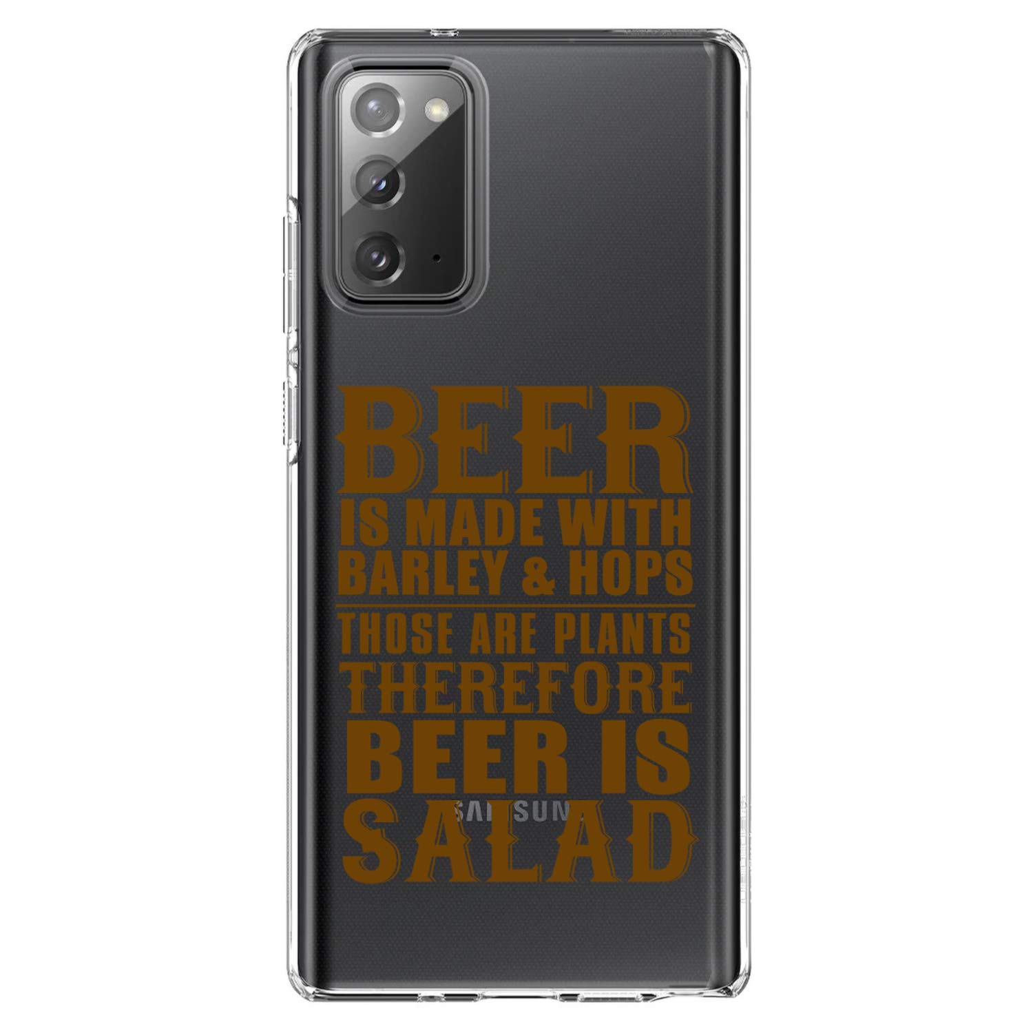 Shockproof Hybrid Case for Samsung Galaxy Note 20 - Clear TPU Bumper with Tempered Glass - Perfect for Outdoor & Daily Use
