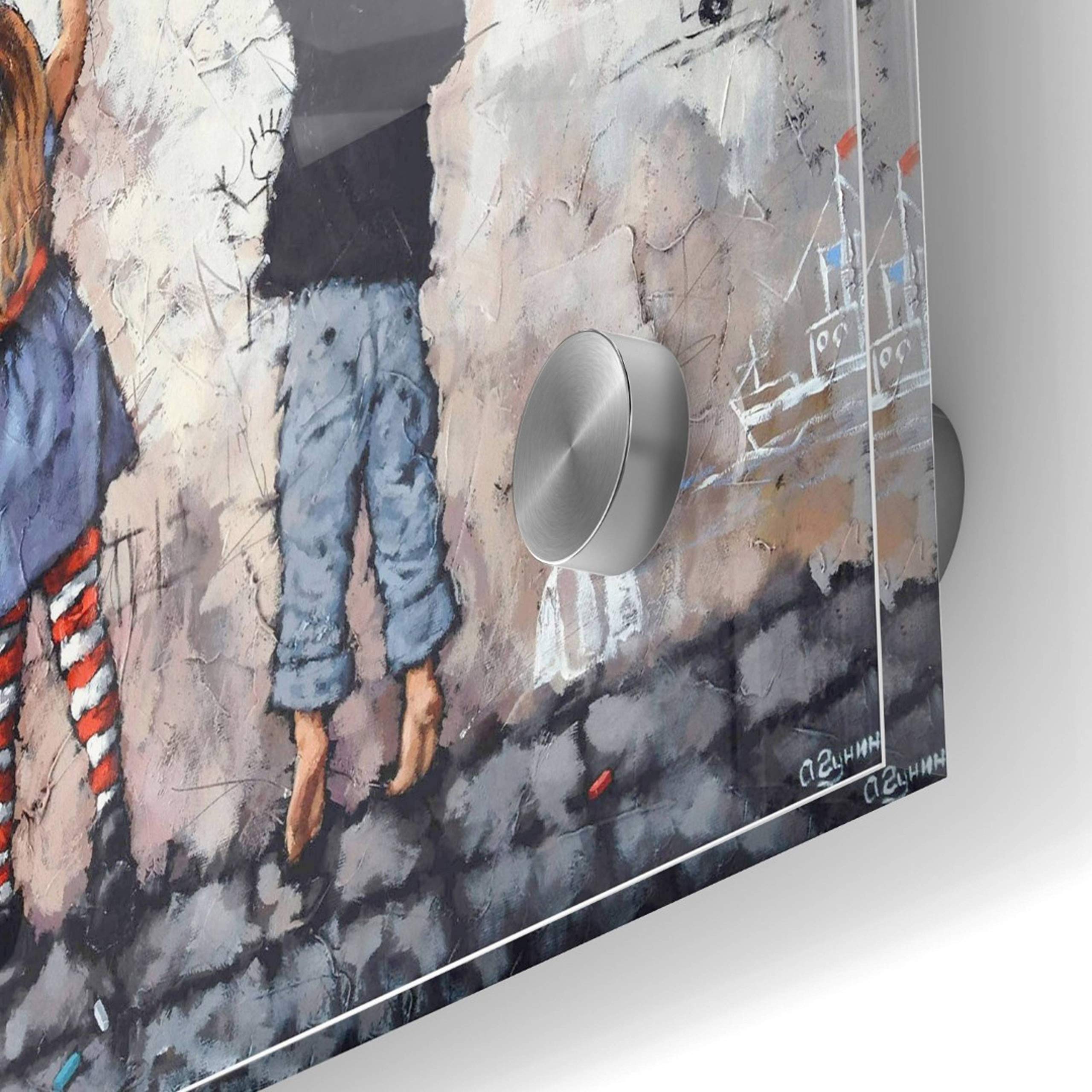 Epic Art 'Wall Graffiti' by Alexander Gunin - 36x36 Inch Acrylic Glass Wall Art Decor for Living Room, Bedroom & Office - Modern Urban Street Art Painting for Home & Commercial Spaces