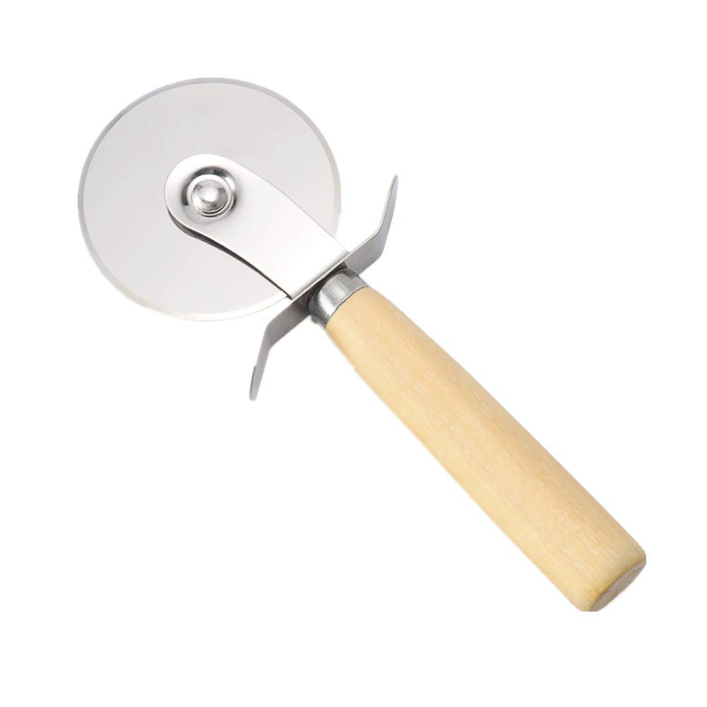 Premium Stainless Steel Pizza Cutter Wheel - Sharp Non-Slip Ergonomic Handle for Perfect Slices - Ideal for Home Kitchens, Pizzerias, and Party Serving