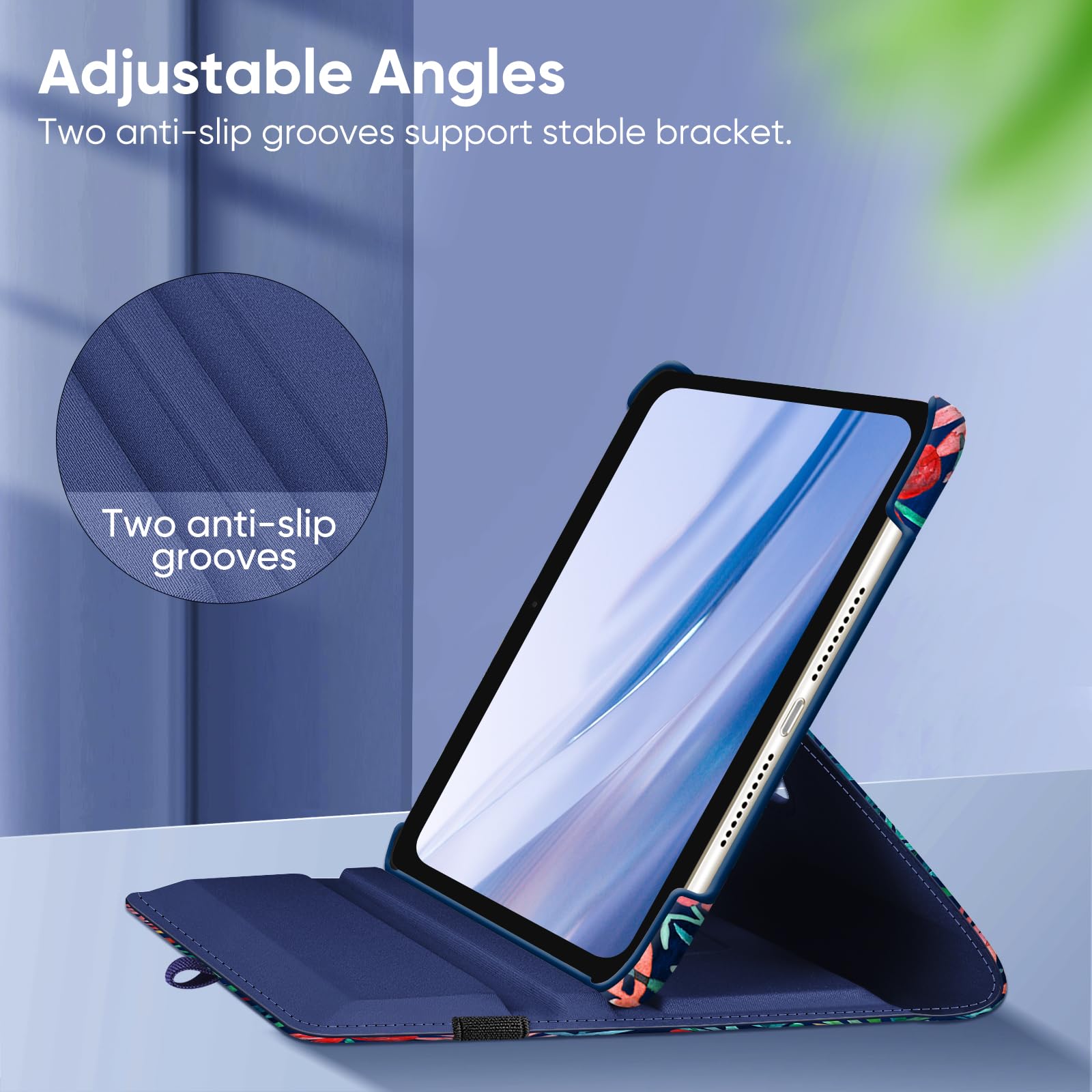 Fintie 360 Rotating Stand Case for iPad Mini 7 (2024, A17 Pro) & iPad Mini 6 (8.3 Inch) - Protective Cover with Auto Wake/Sleep | Jungle Night Design | Perfect for Work, Travel & Home Use