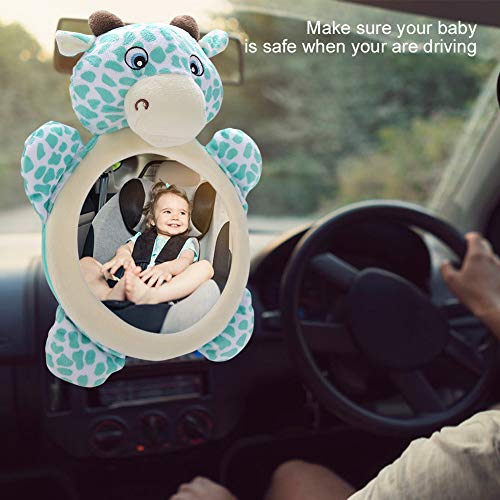 Durable Plastic Rearview Mirror for Backseat - Keep Your Baby Safe with Deer Design | Perfect for Car Travel & Baby Monitoring