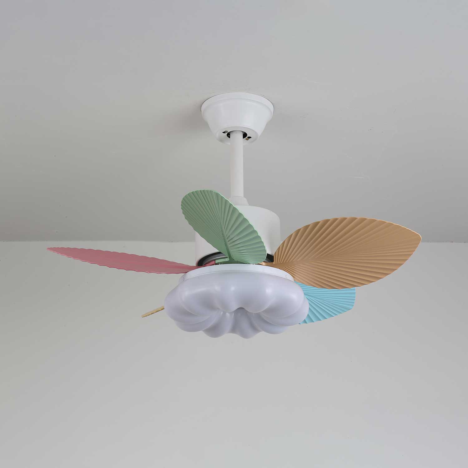 Candy Breeze Ceiling Fan with Light Kit - 52 Inch Modern Flush Mount Fan for Bedroom, Living Room & Office - Quiet Reversible Motor, Remote Control, Energy Efficient LED Light