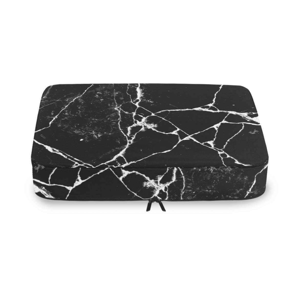 4-Piece Travel Packing Cubes Set - Black Marble Luggage Organizers for Men & Women | Perfect for Carry-On Bags, Suitcases & Backpacking Trips
