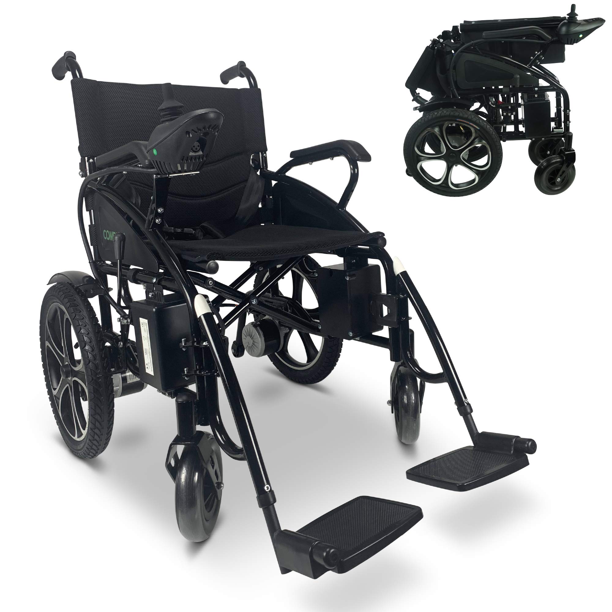 Ultra Lightweight Electric Power Wheelchair for Adults & Seniors - 500W Motor Heavy Duty Foldable Mobility Scooter - 17