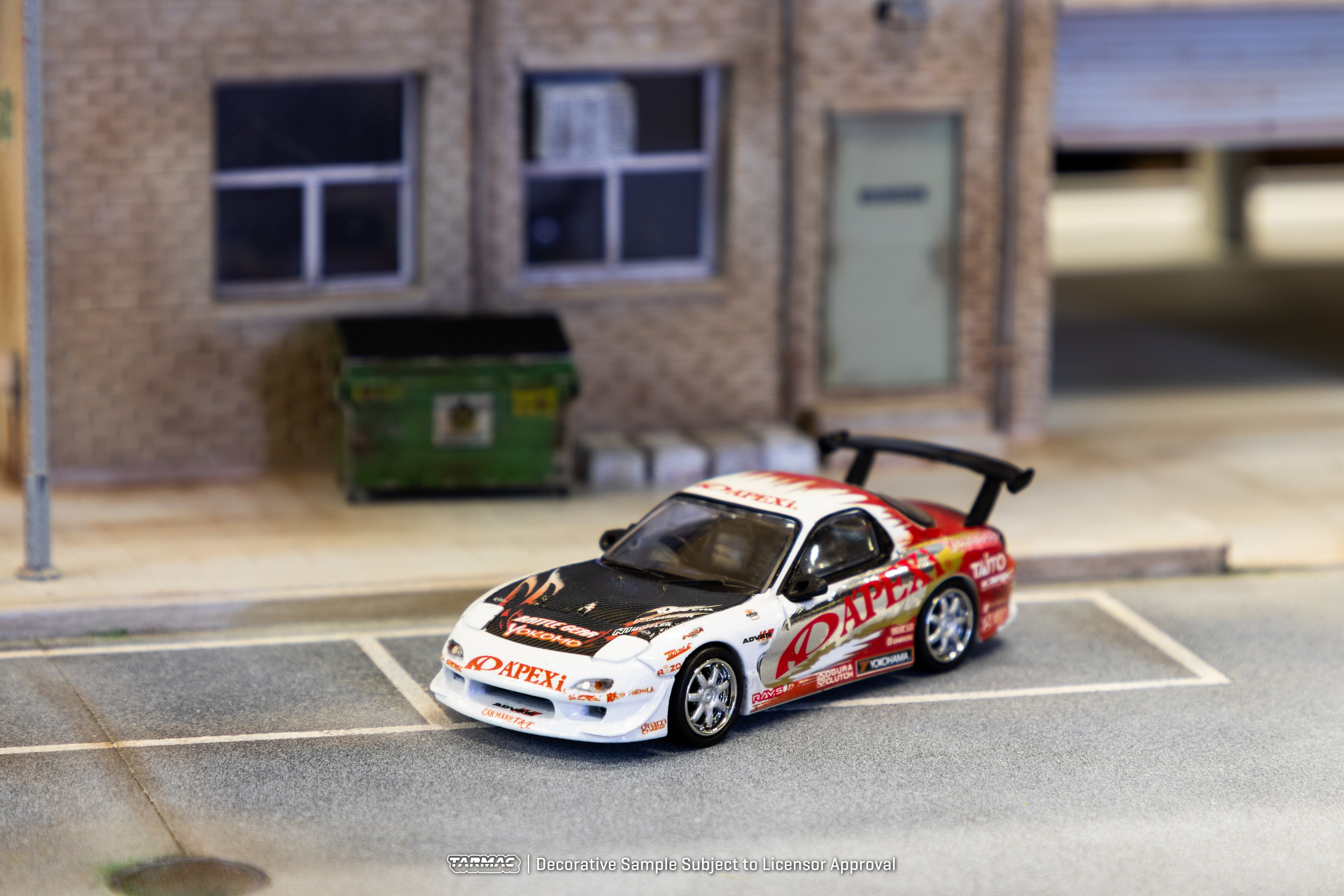 Tarmac Works 1/64 A'PEXi Stage D FD RX-7 Diecast Model Car - Collectible Toy for Car Enthusiasts - Perfect for Display, Gifts, and Racing Scenes