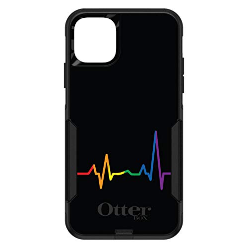 Rainbow Pulse Heart Beat On Black Case