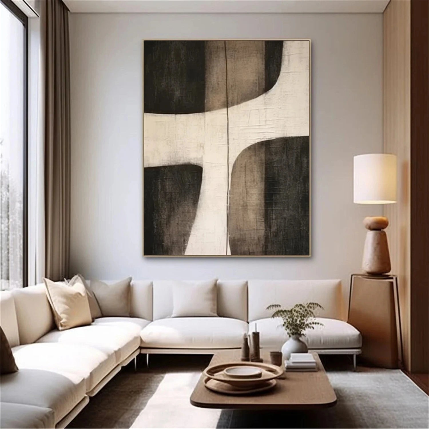 Abstract Tranquility Art Painting - Modern Canvas Wall Decor for Living Room, Bedroom & Office | #WS241 | Calming Home Decor Gift Idea