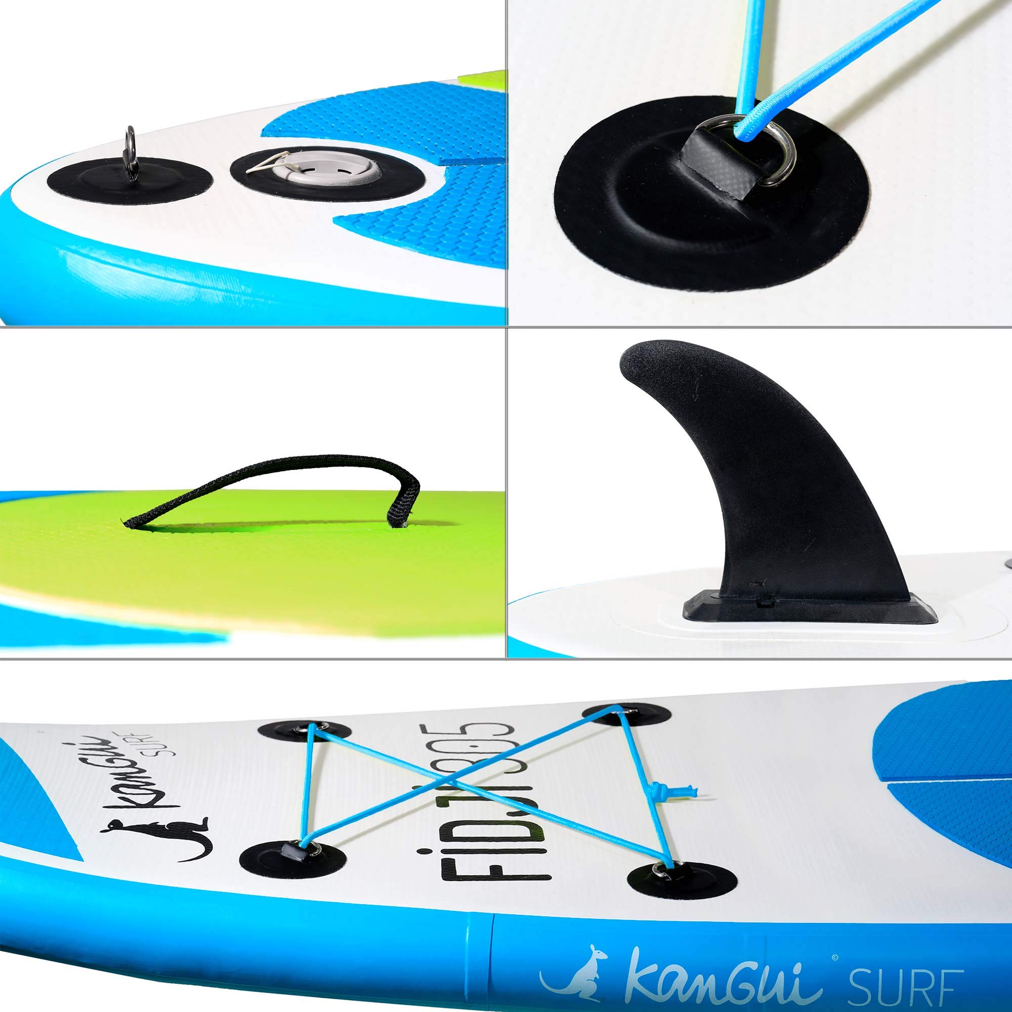 Inflatable Stand Up Paddle Board 10ft (305cm) SUP with Paddle, Backpack, High Pressure Pump, Leash & Repair Kit - Premium Fiji Design for Lakes, Rivers & Ocean Paddling