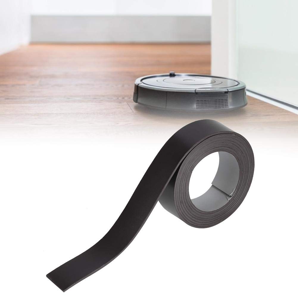 Self-Adhesive Magnetic Strips for Robot Vacuum Cleaners (2m/6.5ft) - Compatible with Roborock & Other Robotic Vacuums - Create No-Go Zones & Protect Furniture - Perfect for Hardwood Floors, Carpets & Pet Hair Control