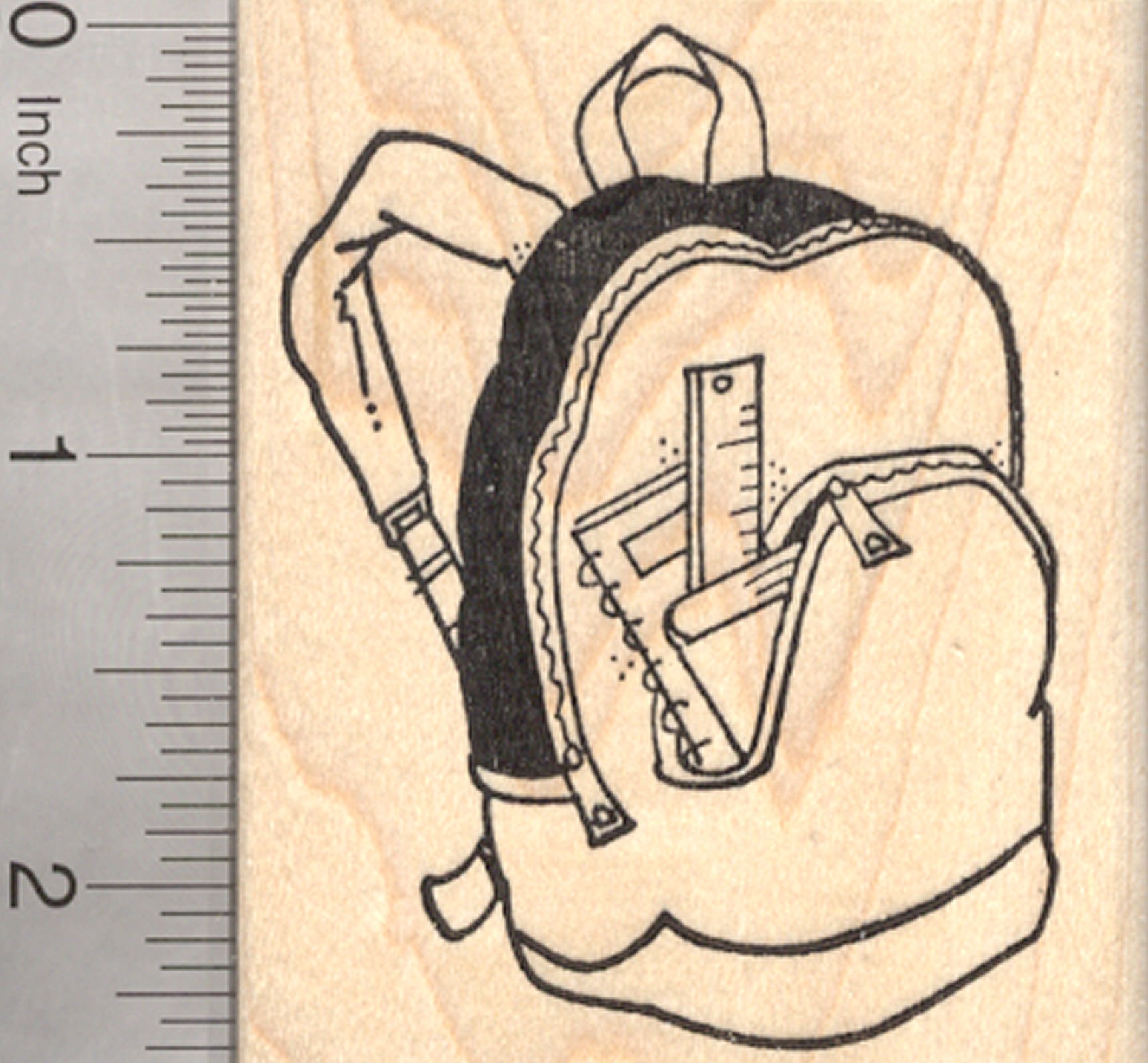 Custom Backpack Rubber Stamp - Personalized Rucksack & Knapsack Stamps for School Supplies, DIY Crafts & Scrapbooking | Perfect for Back to School Projects & Teacher Gifts