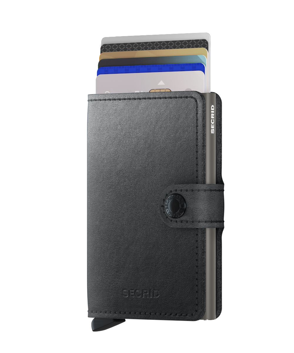 SECRID Miniwallet Mirum Black - RFID Blocking Slim Wallet for Men & Women | Compact & Secure Card Holder for Travel, Business & Everyday Use