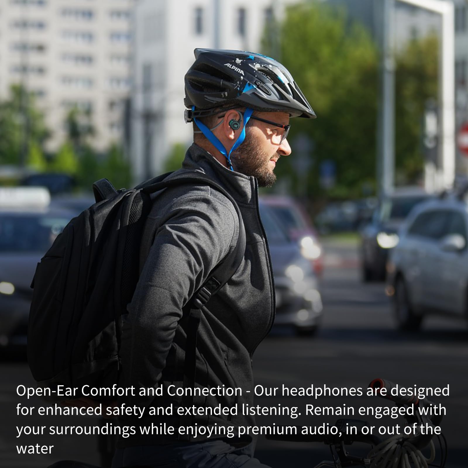 Wireless Bone Conduction Headphones - Open Ear Bluetooth Sport Headphones with Built-in Mic, IPX68 Waterproof & Sweatproof for Running, Cycling, Gym Workouts - Perfect for Outdoor Activities & Fitness Enthusiasts