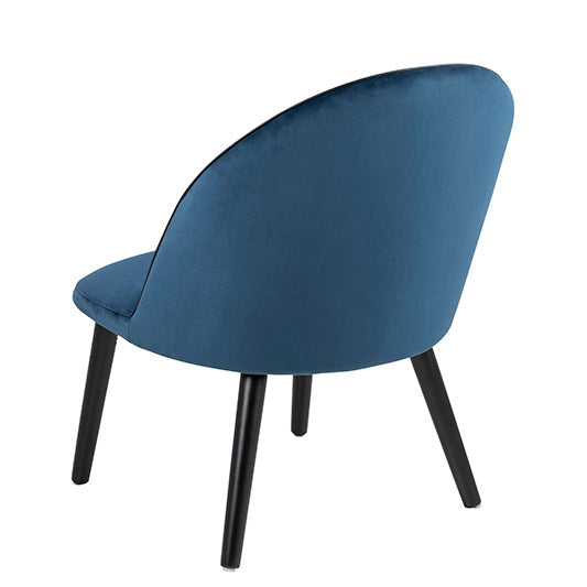 JORIAN Modern Lounge Chair - Soft Blue Velvet Upholstery for Living Room, Bedroom & Office - Comfortable Accent Chair with Sturdy Metal Legs - Perfect for Relaxing, Reading & Decorating