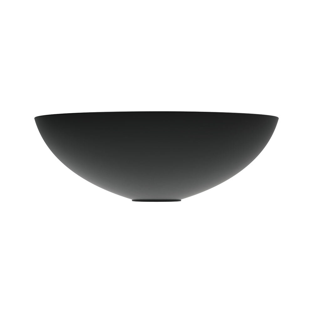 Fienza RB821MB Aluca Matte Black Above Counter Bathroom Sink - Modern Vessel Basin for Vanity, Powder Room, or Master Bathroom
