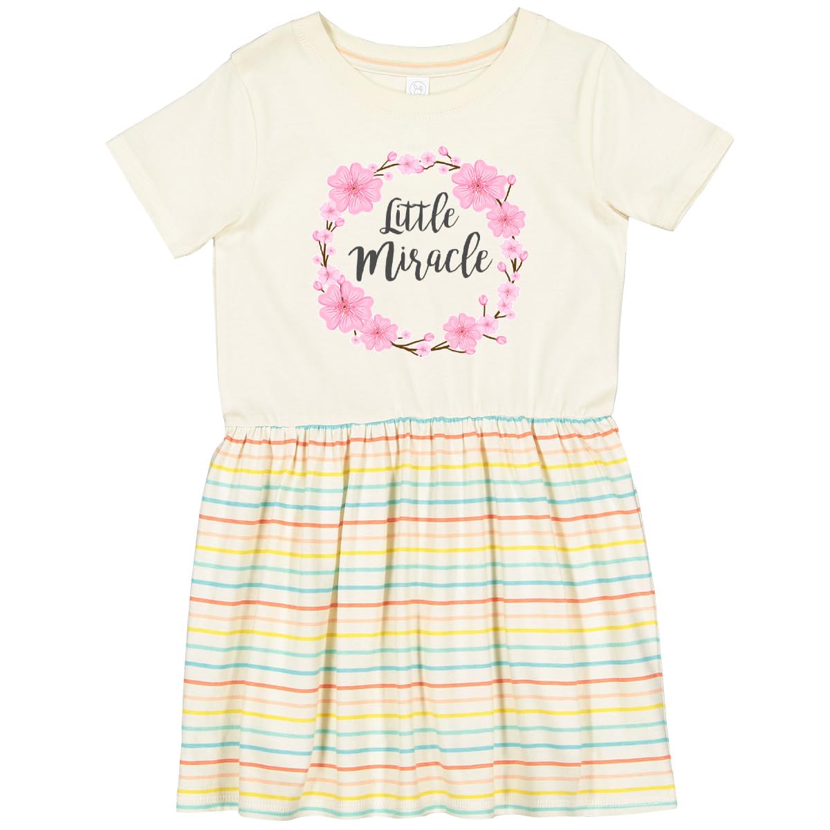 Inktastic Little Miracle Toddler Dress - Cute & Comfortable Baby Girl Outfit for Birthday, Party & Special Occasions