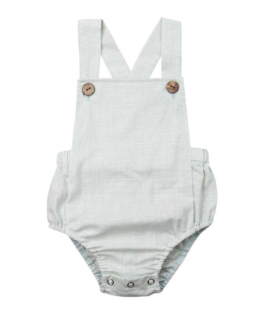MAINESAKA Baby Romper Bodysuit - Retro Summer Jumpsuit for Infant Girls & Boys - Soft Cotton Sunsuit Outfit for Beach, Park & Outdoor Play