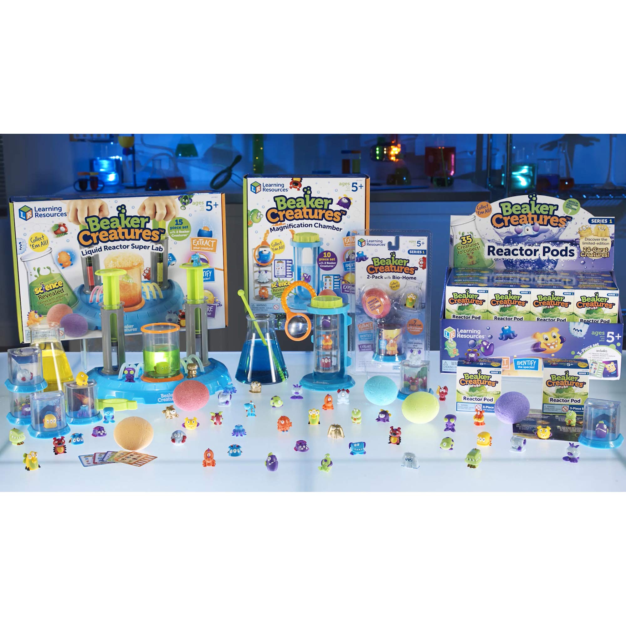 Learning Resources Beaker Creatures Reactor Pods - 6 Pack STEM Science Toy for Kids Ages 5+, Series 1 | Fun Chemistry Experiments & Educational Discovery | Perfect for Classroom, Birthday Gifts & Homeschool Science Activities
